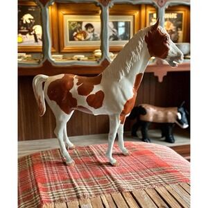 Vintage hand painted stallion figurine 13"  Model horse